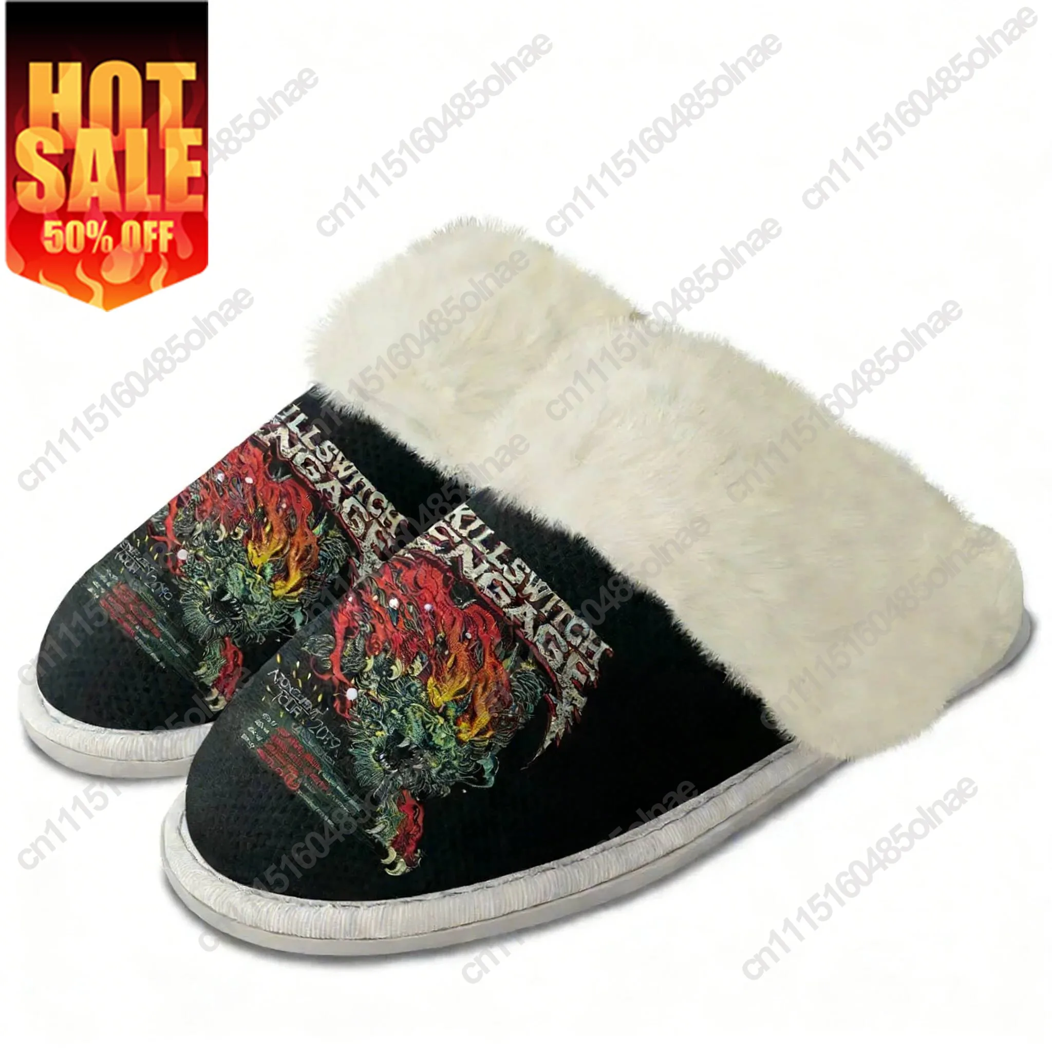 Killswitchs Engages Band Plush Slippers Keep Mens Womens Home Cotton Bedroom Lightweight Warm Slipper Custom Shoes