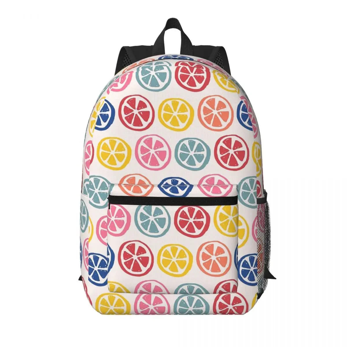 Colorful Lemon Pieces Pattern Student Backpack School Bag Hiking Travel Daypack for Men Women Bookbag Shoulder Bags