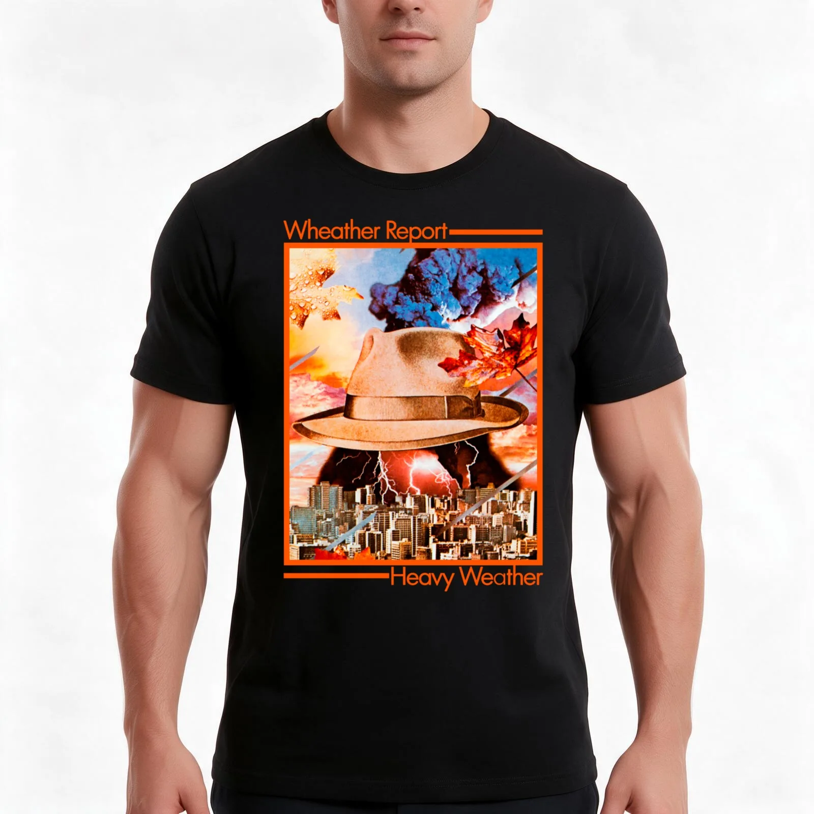 Heavy Weather By Weather Report T-Shirt, Summer Casual Cotton Tee, Oversized Streetwear Tops, Vintage Graphic Print, 100% Cotton