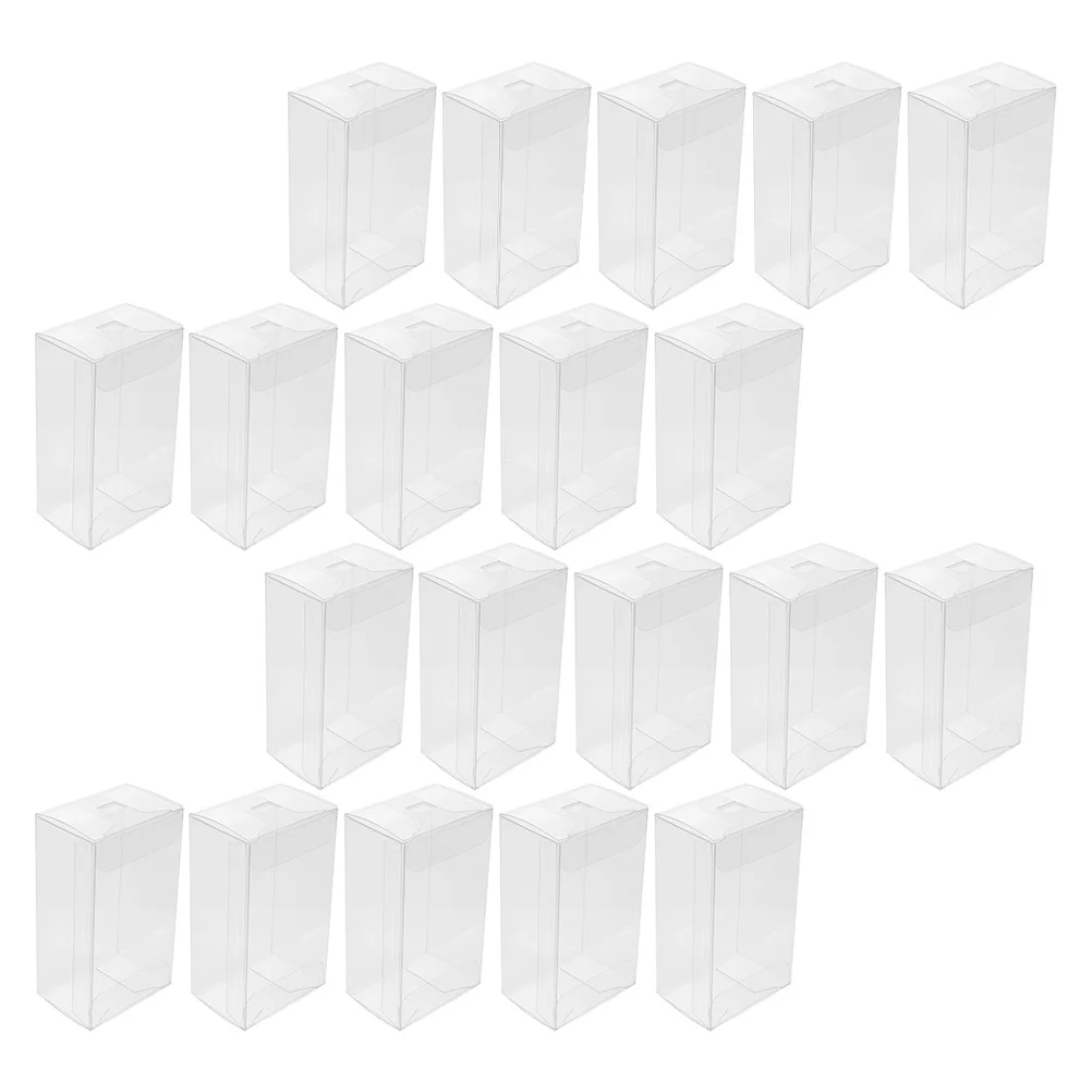 20 Pcs Ice Cream Box Clear Boxes for Gifts Shortbread Cookies Party Pvc Dessert Wrapping Treat Stauffers