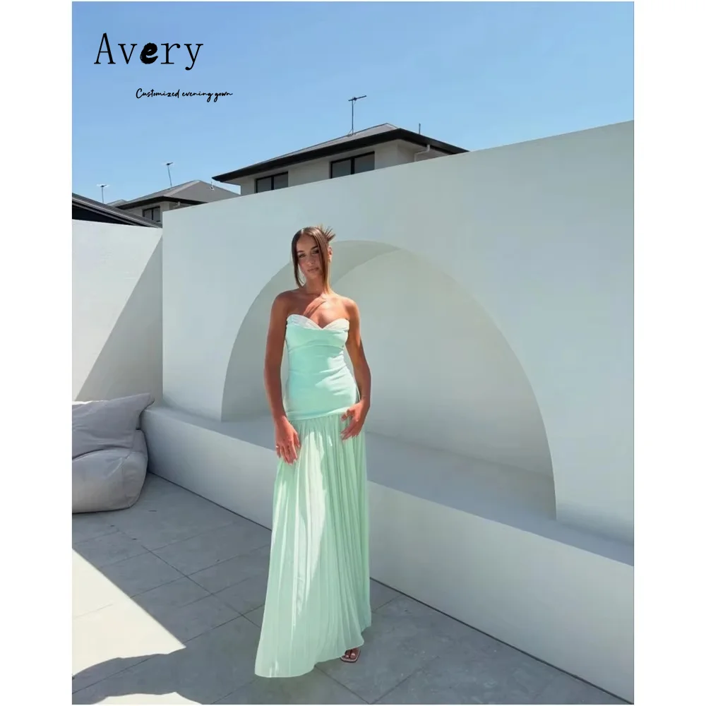 Avery فساتين سهرة نسائية فاخرة على شكل قلب على شكل ذيل السمكة بدون حمالات بدون أكمام فساتين حفلات أنيقة للسيدات فستان 2025 #1