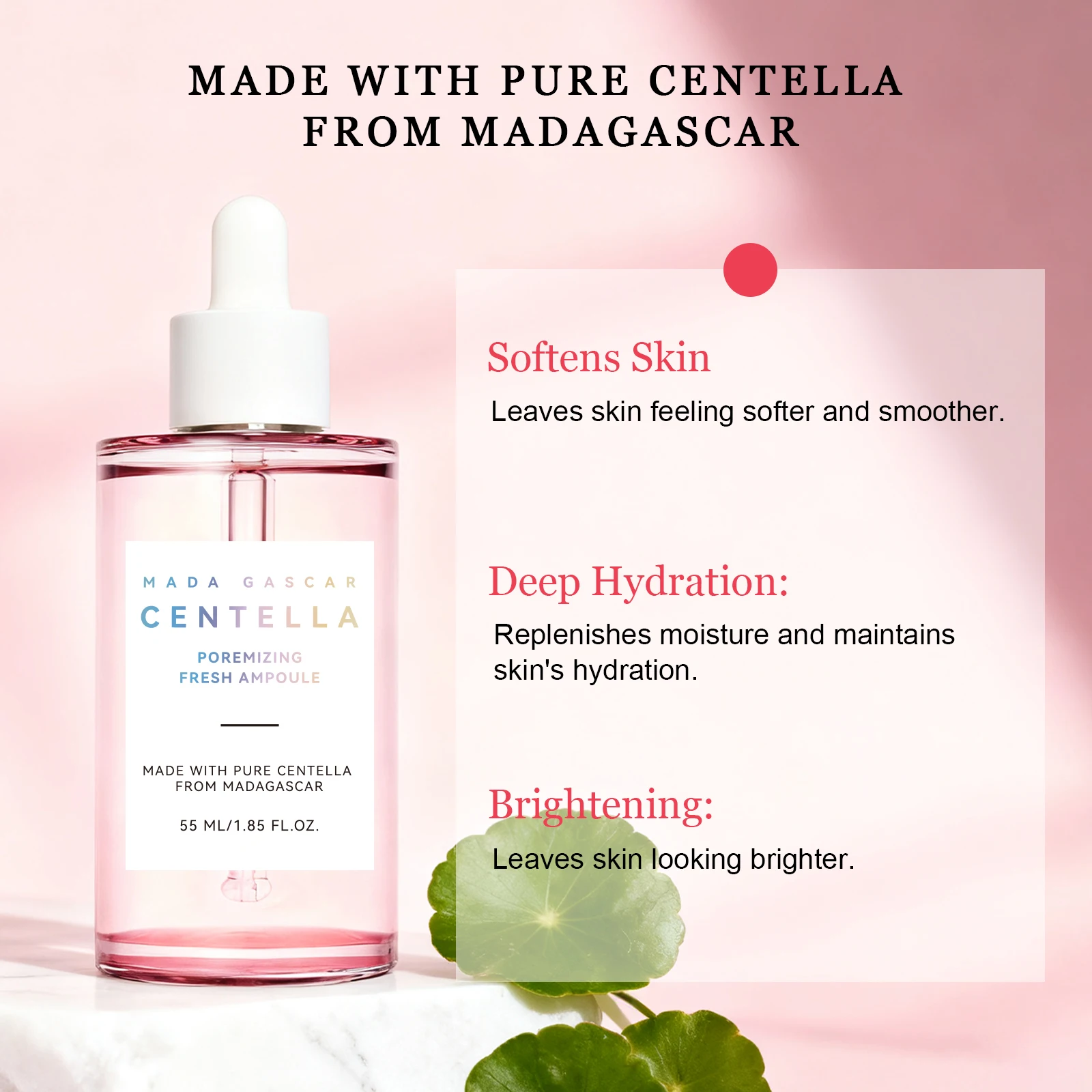 Gotu Kola Beruhigendes Serum 55ml - Madagaskar-Extrakt beruhigt empfindliche Haut, unterstützt die Pflege von Hautunreinheiten und spendet intensiv Feuchtigkeit. – Detail 7