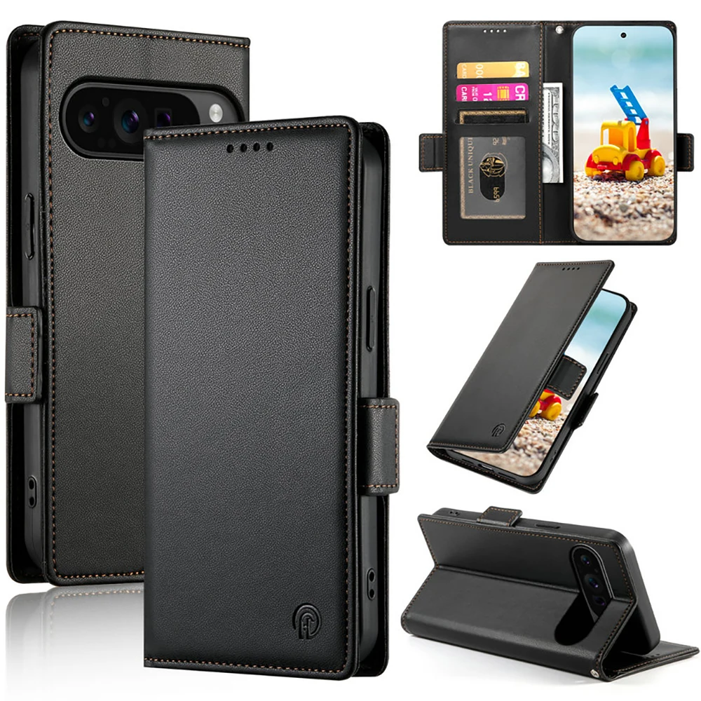 Pixel 10 9 Pro XL 5G funda con tapa para Google Pixel 10A Cartera de cuero libro Clamshell Pixel 10 9 8 7 Pro 7A 8A 9A cubierta de lujo