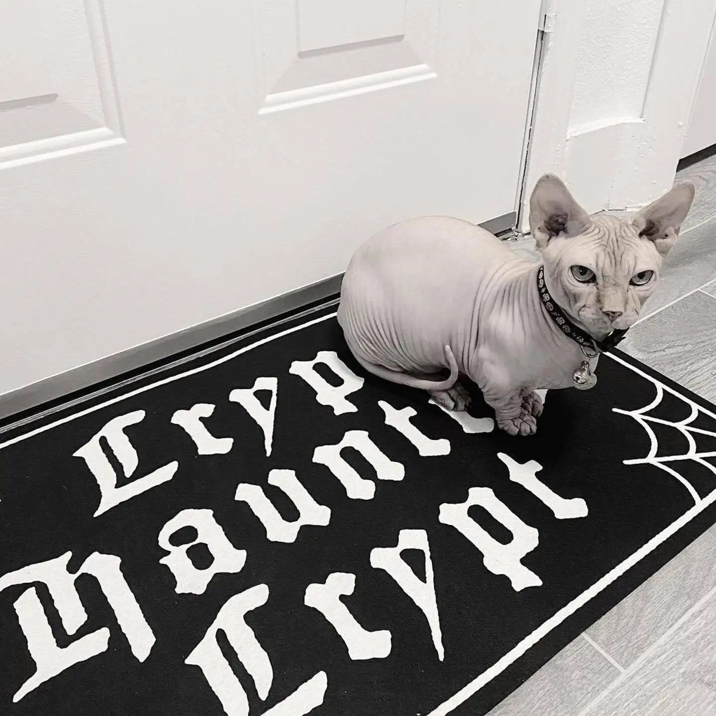 Sourpuss Crypt Haunted Crypt Door Mat Spooky Gothic Homewares and Clothing
