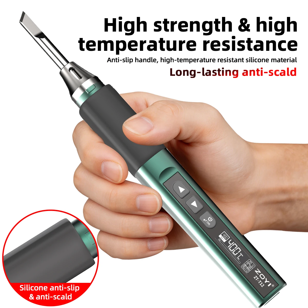 ZOYI T12 100W Smart Soldering Iron Constant Temp Portable High Power Welding Tool Support Multi-Protocol Fast Charge