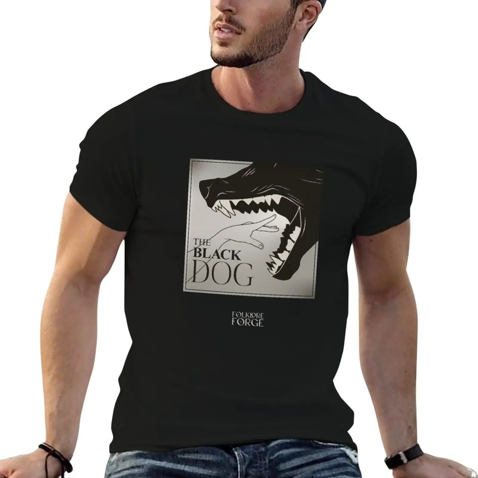 Tortured black dog T-Shirt hippie clothes kawaii clothes heavyweights funny t shirts for men