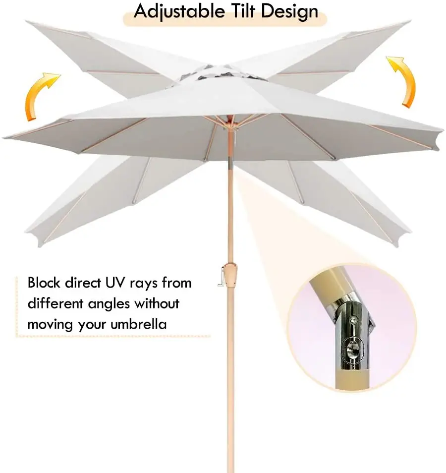 Chinese Sun UV Resistant Garden Beach Parasol Umbrella