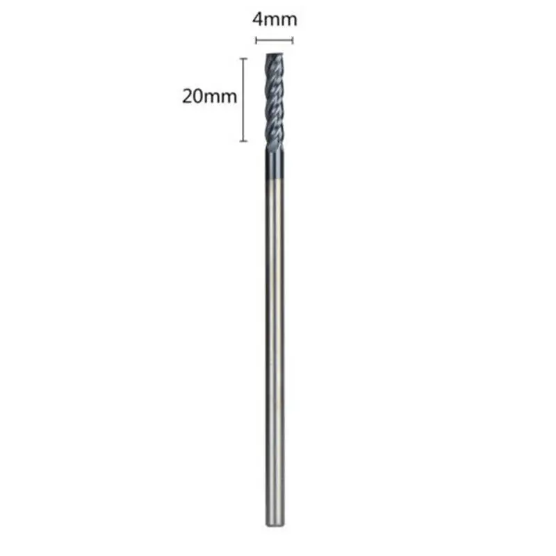 CAE4-4X4 L100mm HRC45 End Mill 4-Flute Tungsten Carbide 1Pc CNC Cutter Straight Long shank Supplies Practical Metalworking