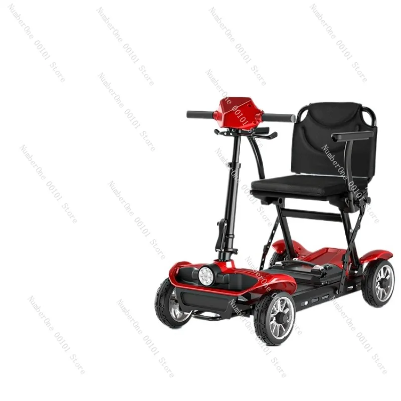 The elderly electric car four-wheel light folding special power for the elderly battery car travel scooter light