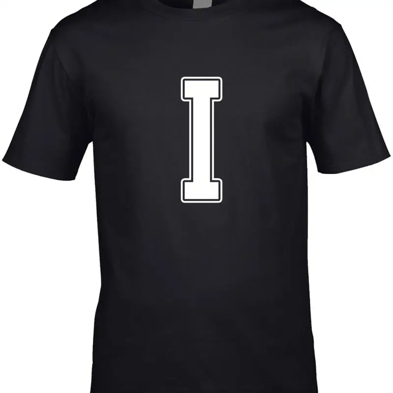 

Letter I Men'S T Shirt Funny Joke Name Initials Font Team Cool Idea Custom
