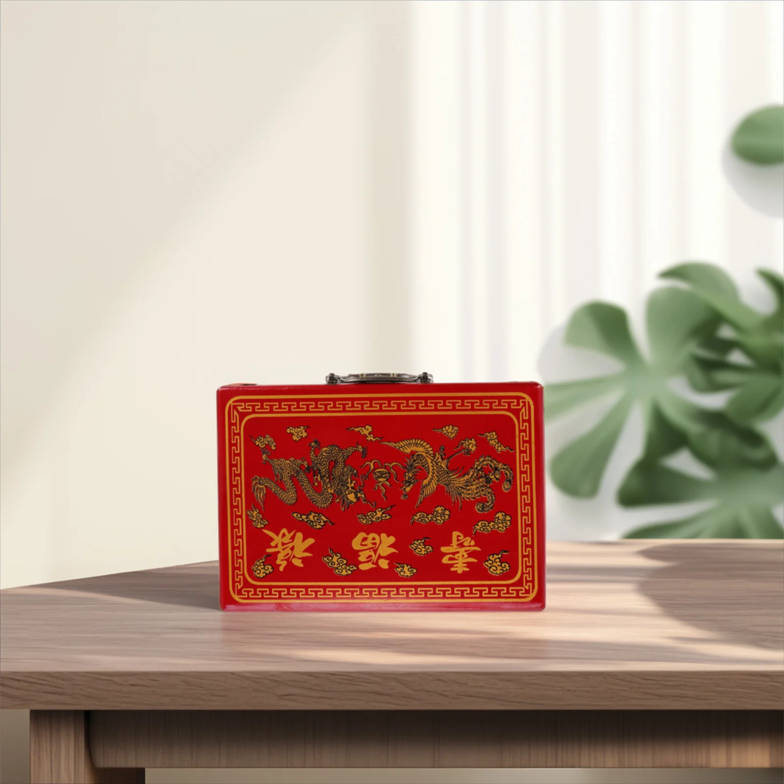 

Sturdy Mahjong Case with Smooth Edges Elegant Container for Sets and Supplies Portable Organizer for Family Use