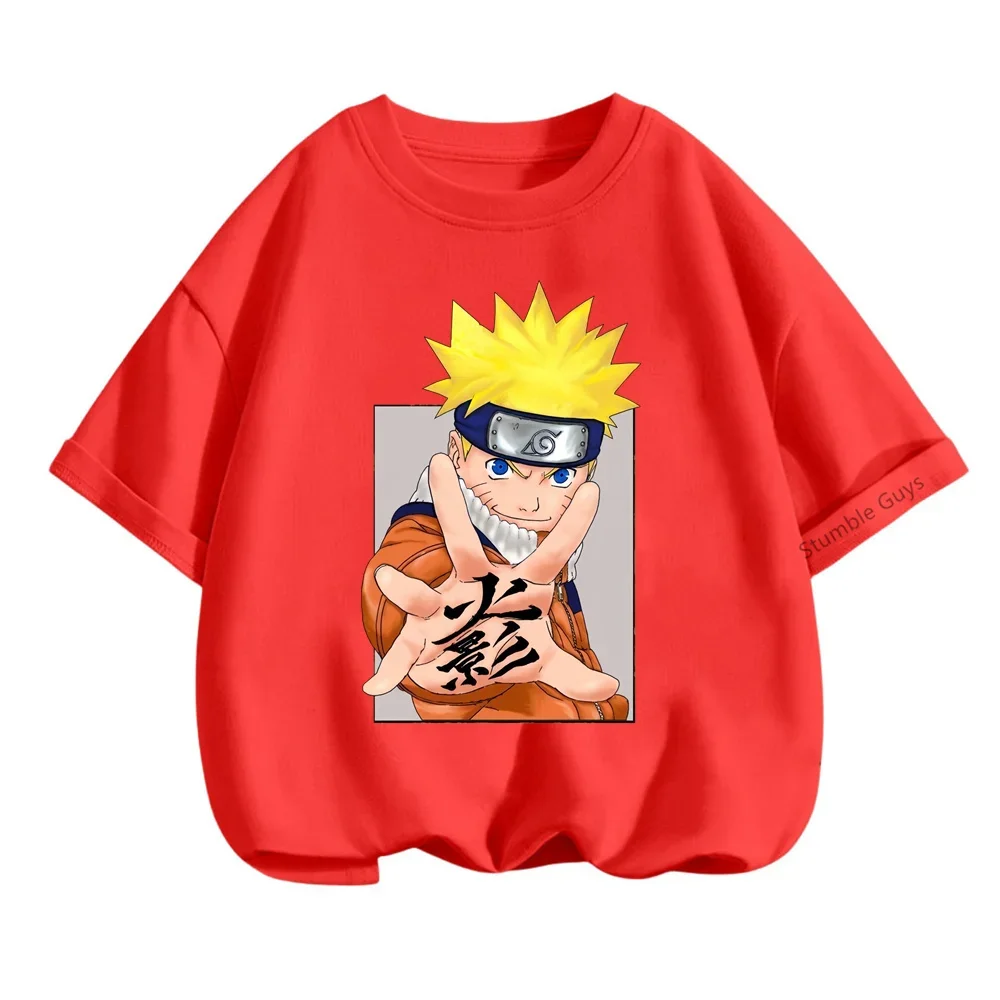 Summer Narutos T-shirt Street Wear Round Neck Short Sleeve T-shirt Funny Boy Clothes Casual Teen Sasuke Kakashi 3d T-shirt images - 6