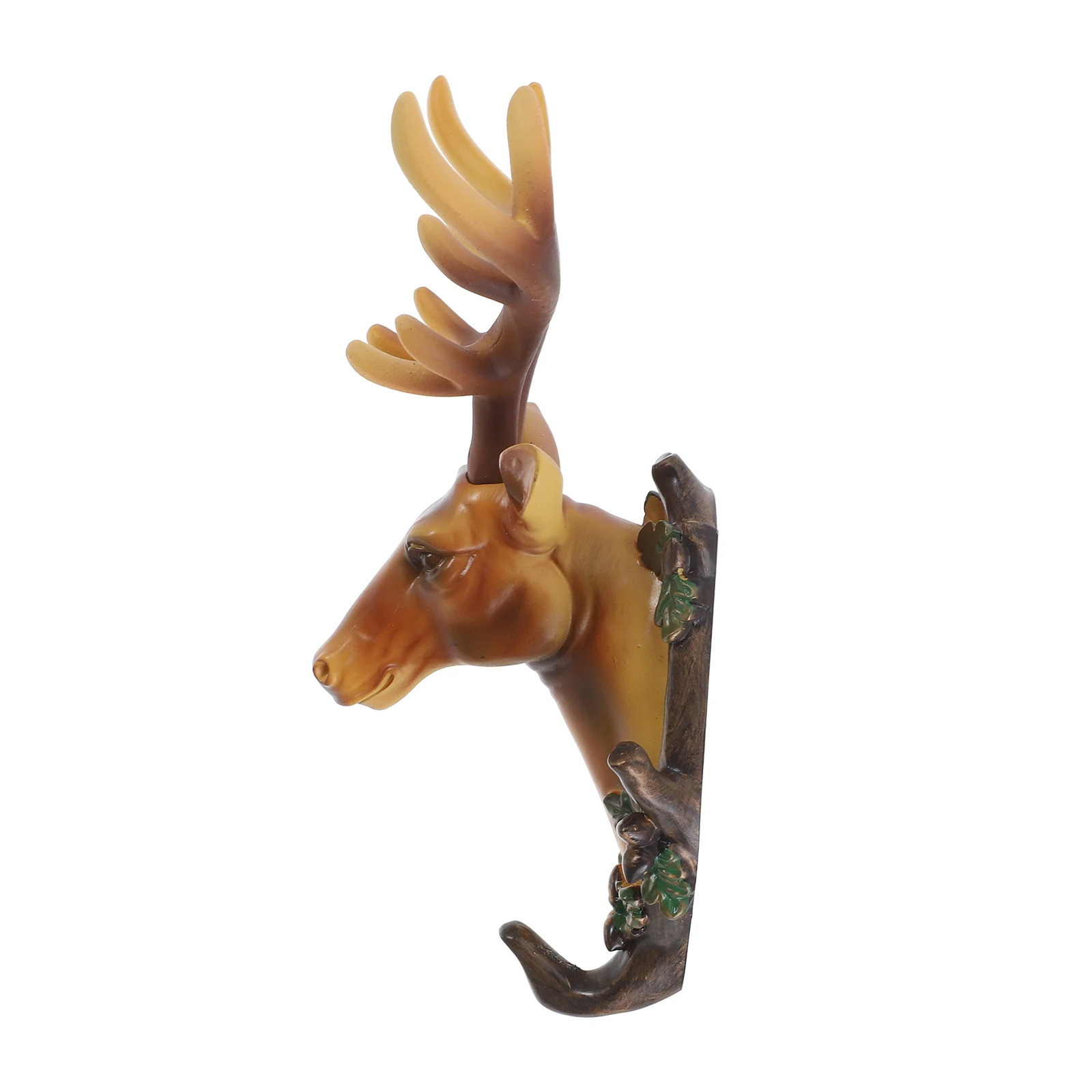 

Deer Head Coat Hooks Resin Sculpture Animal Ornament Home Decor No Drill Bathroom Towel Rack Entryway Hooks Versatile Use
