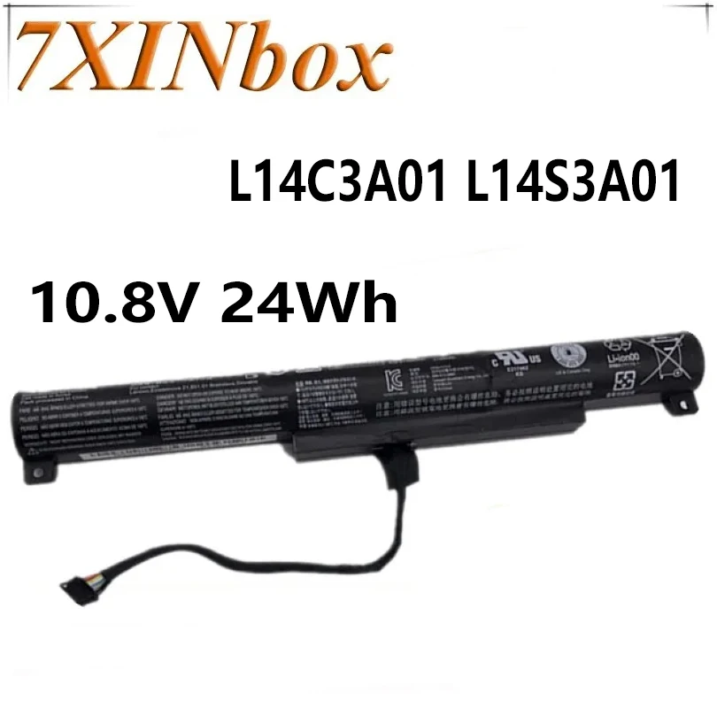 

7XINbox 10.8V 24Wh Original L14C3A01 L14S3A01 Laptop Battery For Lenovo Ideapad 100-15 100-15ibd 100-15iby