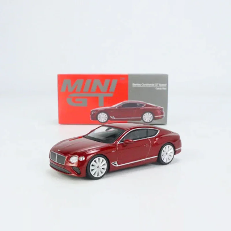 MINI GT 1:64 Toy Model Car Continental GT Speed 2022 Alloy Die-Cast Vehicle - Candy Red #420 LHD Display Collection Gifts