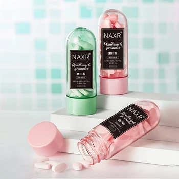 โปรไบโอติกยาสีฟันแข็งปาก Freshener Oral ลบกลิ่น Breath Lasting Oral Fresh White Peach Morning Sun Mint 30 แคปซูล