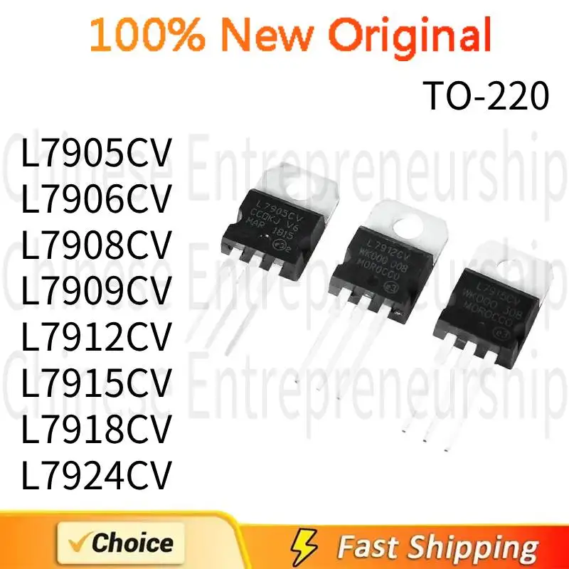 10 PCS TO-220 L7905CV L7906CV L7908CV L7909CV L7912CV L7915CV L7918CV L7924CV TO-220 100%Quality Original/Quick delivery