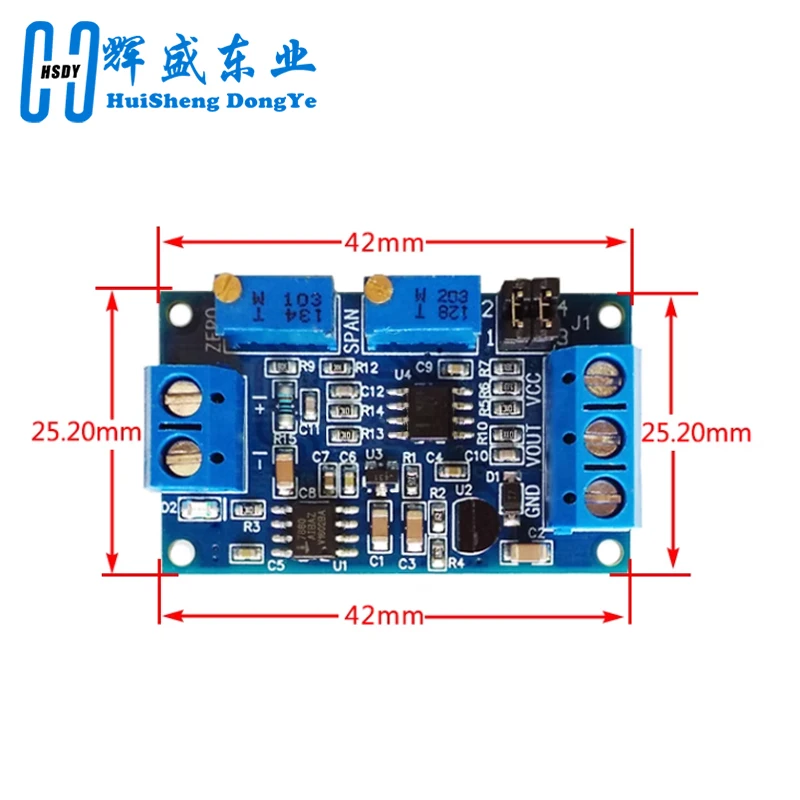 Current To Voltage Module 0 -20mA/4 -20mA to 0- 3.3V/0 -5V/0 -10V Voltage Transmitter Signal Converter Module