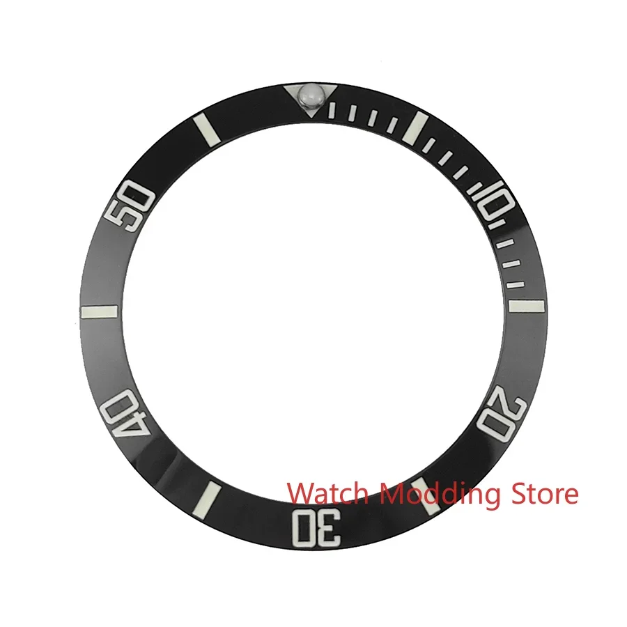 HOT 38mm BGW9 Lume SUB Style Ceramic Bezel Insert Compatible with SKX007/SKX009 Blue Luminous Sloping Design