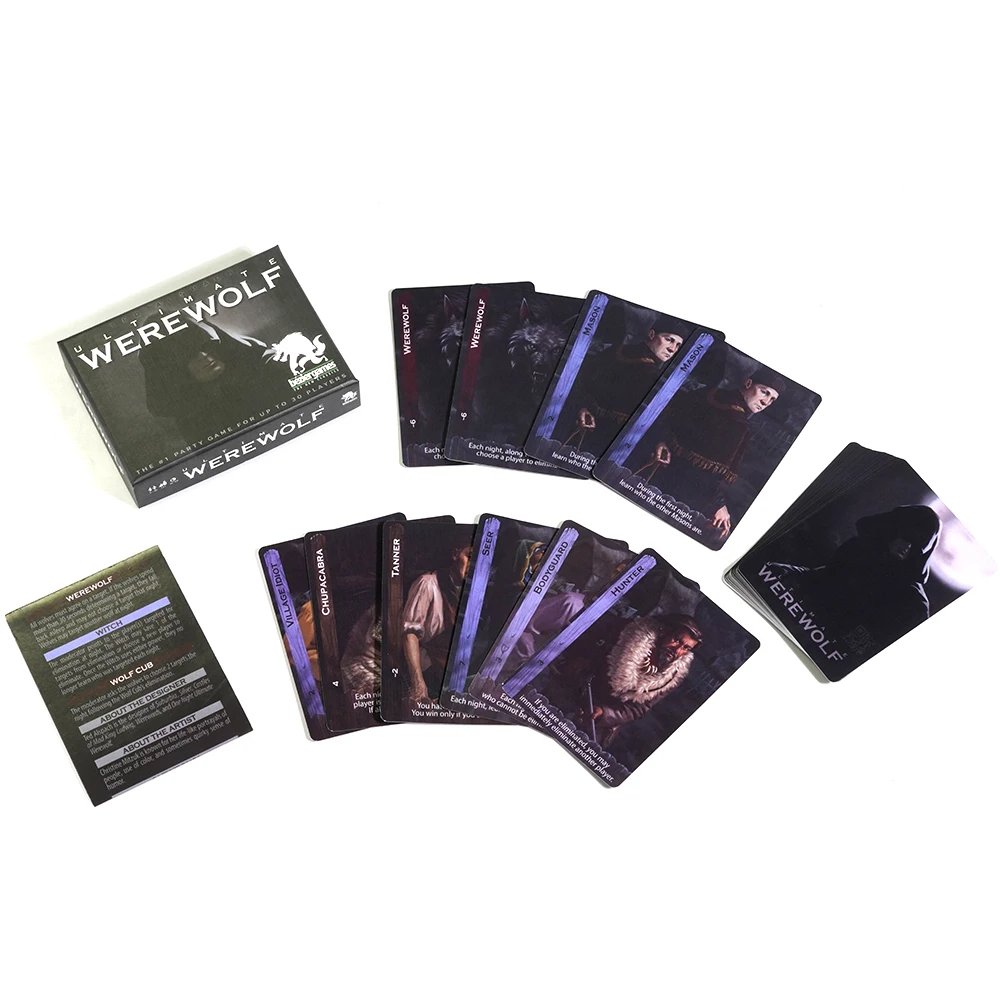 Ultimate Werewolf Revised Edition Card Game 14 Unique Roles On 34 Role Cards Keeps Games Fresh And Engaging Werewolf Party