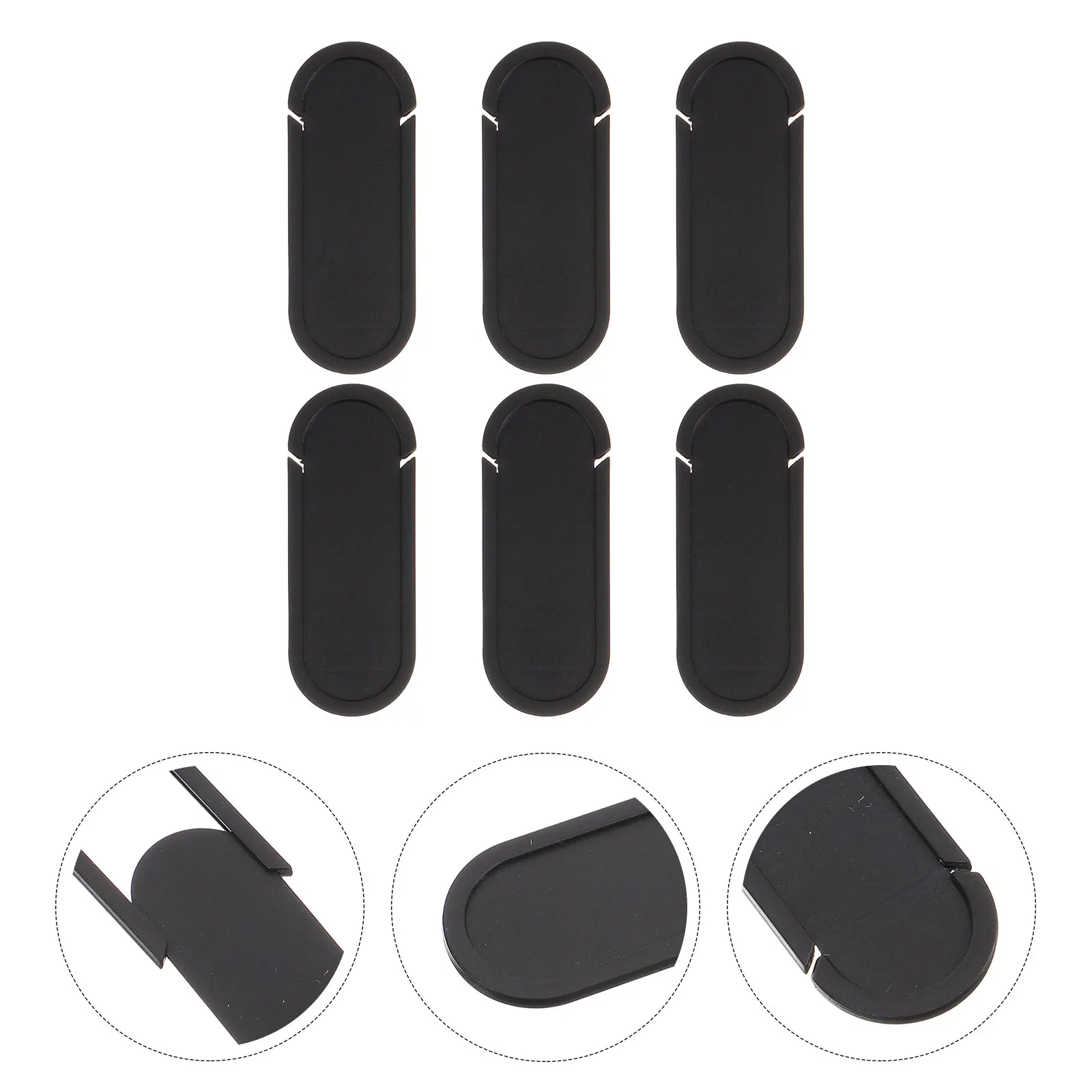 

6pcs Privacy Camera Cover for Laptop Black OPP Decorative Dustproof Slide Cap Protects Against Hackers Surveillance