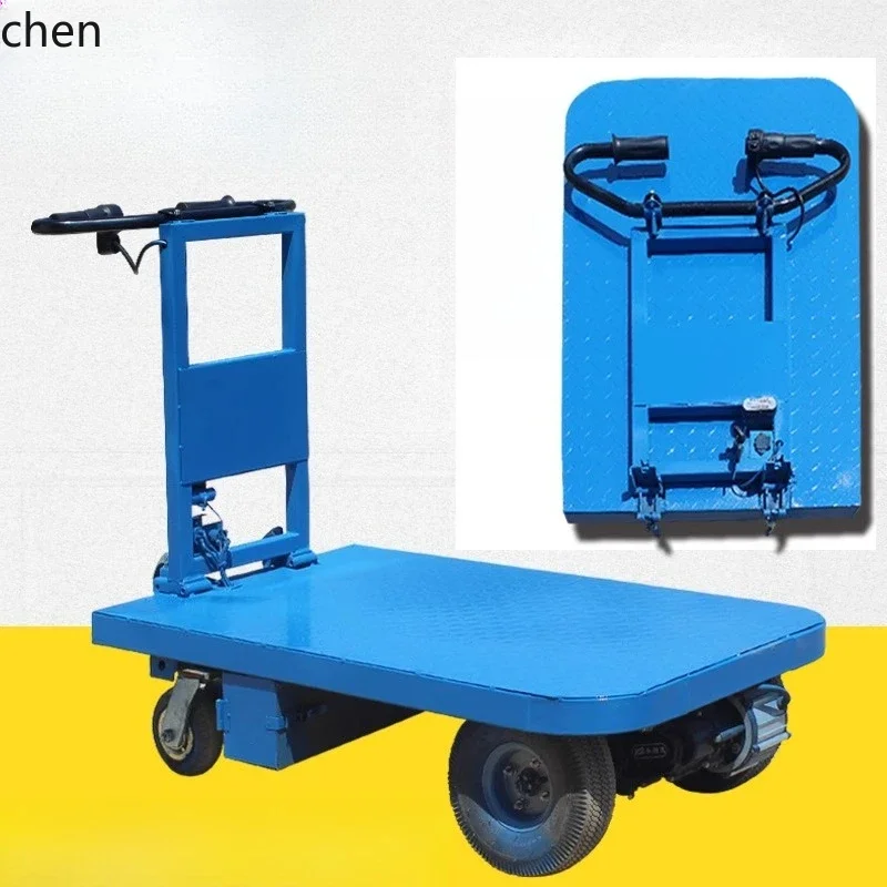 Electric Trolley Load King Truck Foldable Pull Cargo Transportation Flat Four Wheels