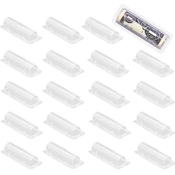 50Pcs Plastic Dome Lip Balm Money Card Holder Clear Cash Pouch Plastic Cards Domes Lip Balm Window Holder For Money Cash