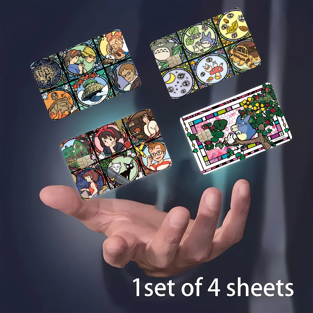 Anime Totoro No Face ManAnmie Sticker Film Skin Cover für Kreditkarte Debit Bankkarte Front