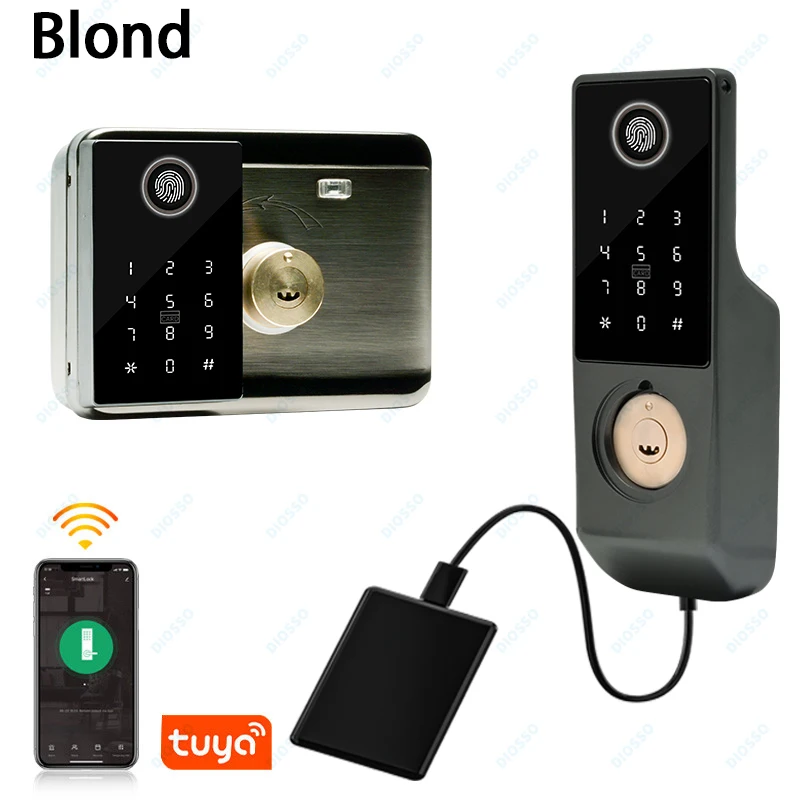 Smart door lock house Fingerprint door lock Outdoor waterproof Tuya Lock exterior Intelligent electronic lock for Home Gate Door