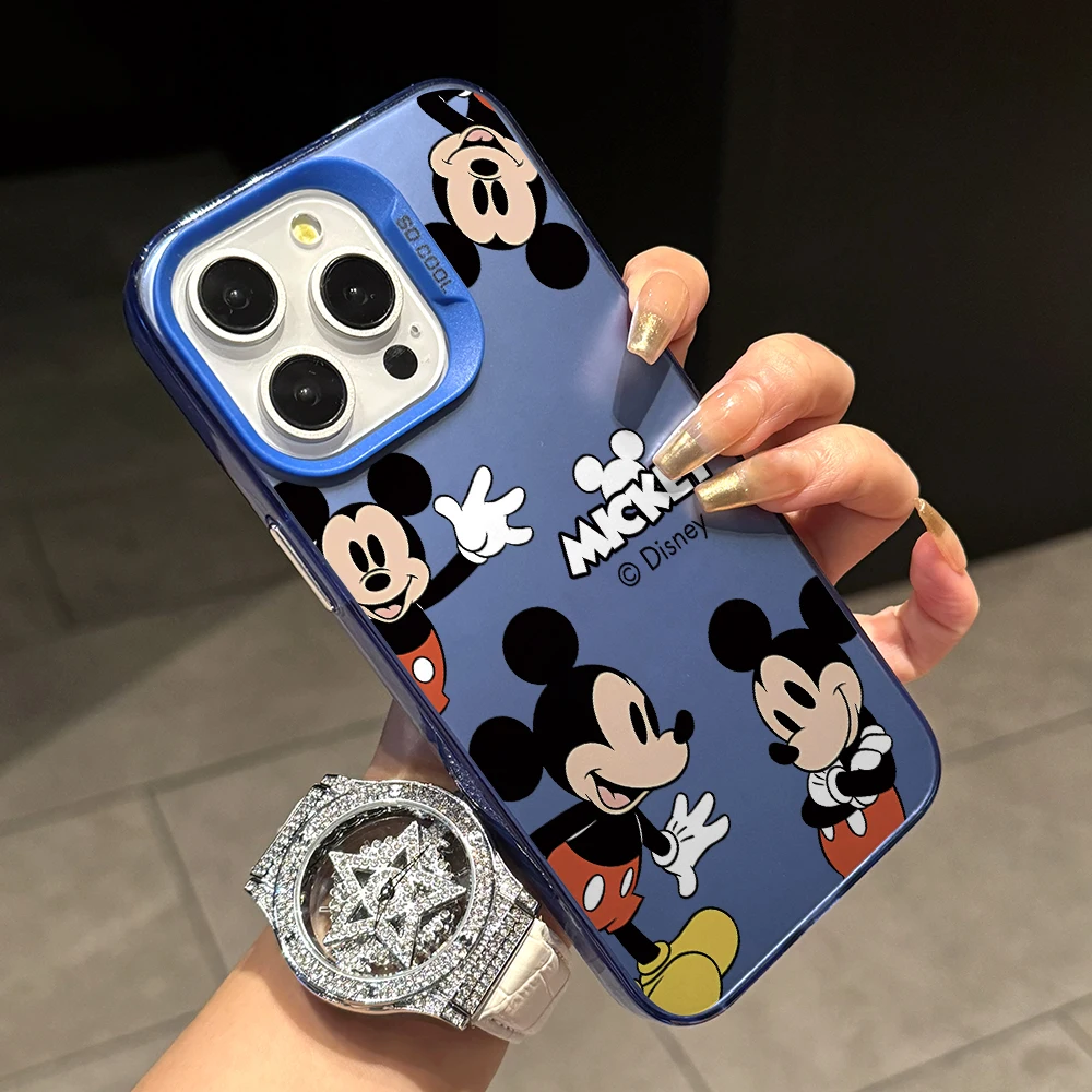 Lovely Mickey Minnie Phone Case for Samsung Galaxy A73 A72 A71 A55 A54 A53 A52 A51 A33 A32 A23 A14 A12 4G 5G Colorful Hard Cover