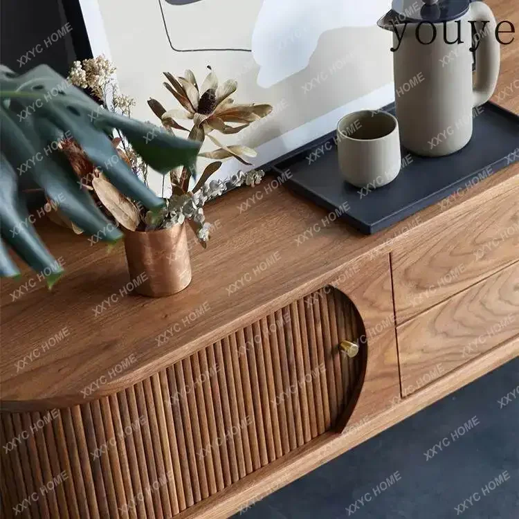 X32 Simple Modern TV Cabinet Living Room Audio-visual Cabinet  Original Wall Integrated Floor Cabinet