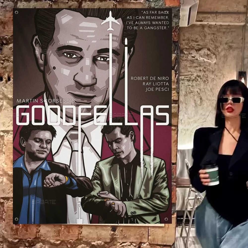 Classic Retro Movie GoodFellas Anime Chart Flag For Living Room Home Dorm Decor Art Home Decor Banner