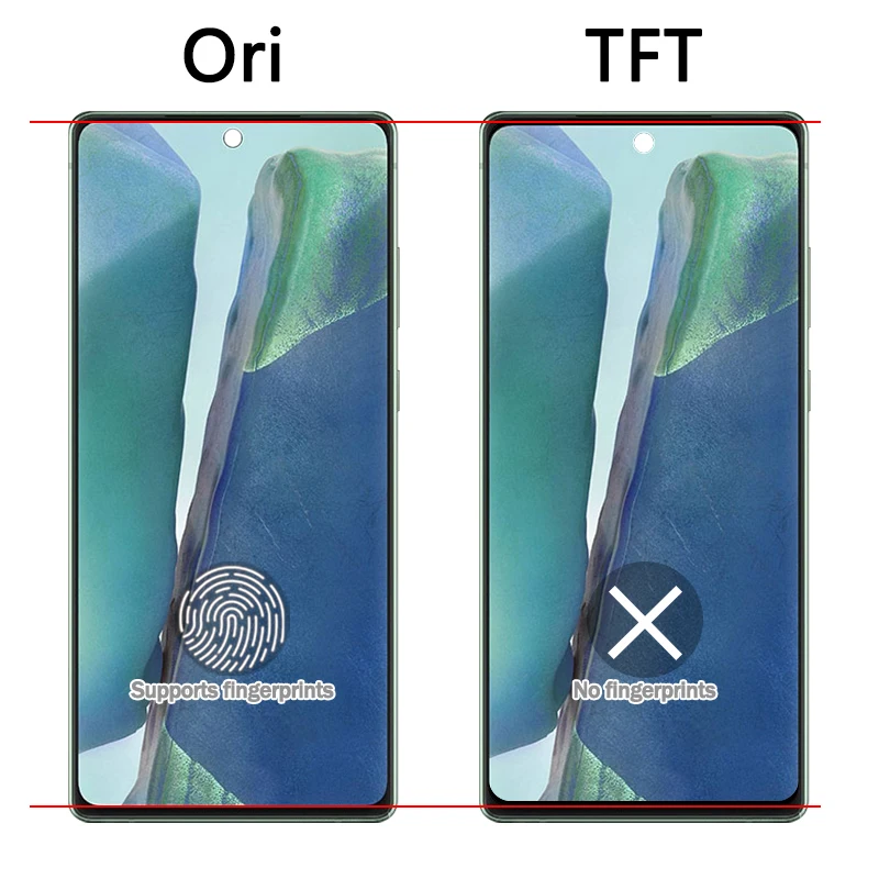 Ekran TFT do Samsung Note20 LCD N980F N981B N981N N981U Wyświetlacz Dotykowy Digitizer Note 20 5G z Ramką — zdjęcie produktu 4