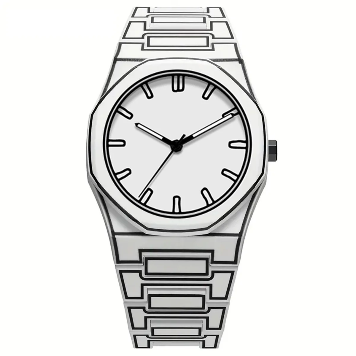 ساعات كوارتز للرجال قرص إبداعي موضة بسيطة مقاومة للماء ساعات رجالية كلاسيكية من الفولاذ ساعة رجالية Relogio Masculino