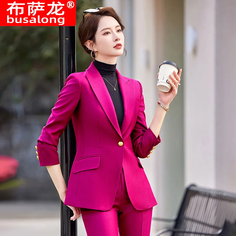 High-Grade Suit Jacket Women's Spring Wear Fashionable Temperament President Waist Slimming Formal Wear Manager Professional Tai