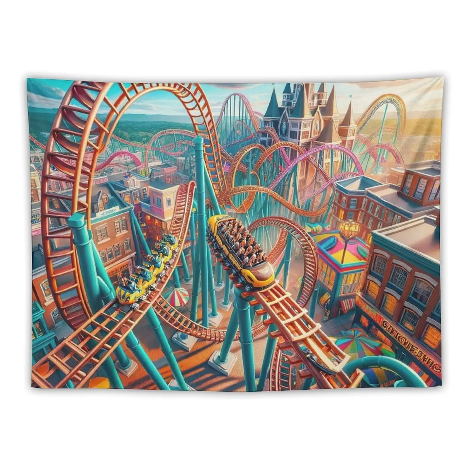 

Thrills at Hershey Park Tapestry Wall Hanging Wall Mushroom Wall Decor Hanging Room Decor Korean Style Tapestry
