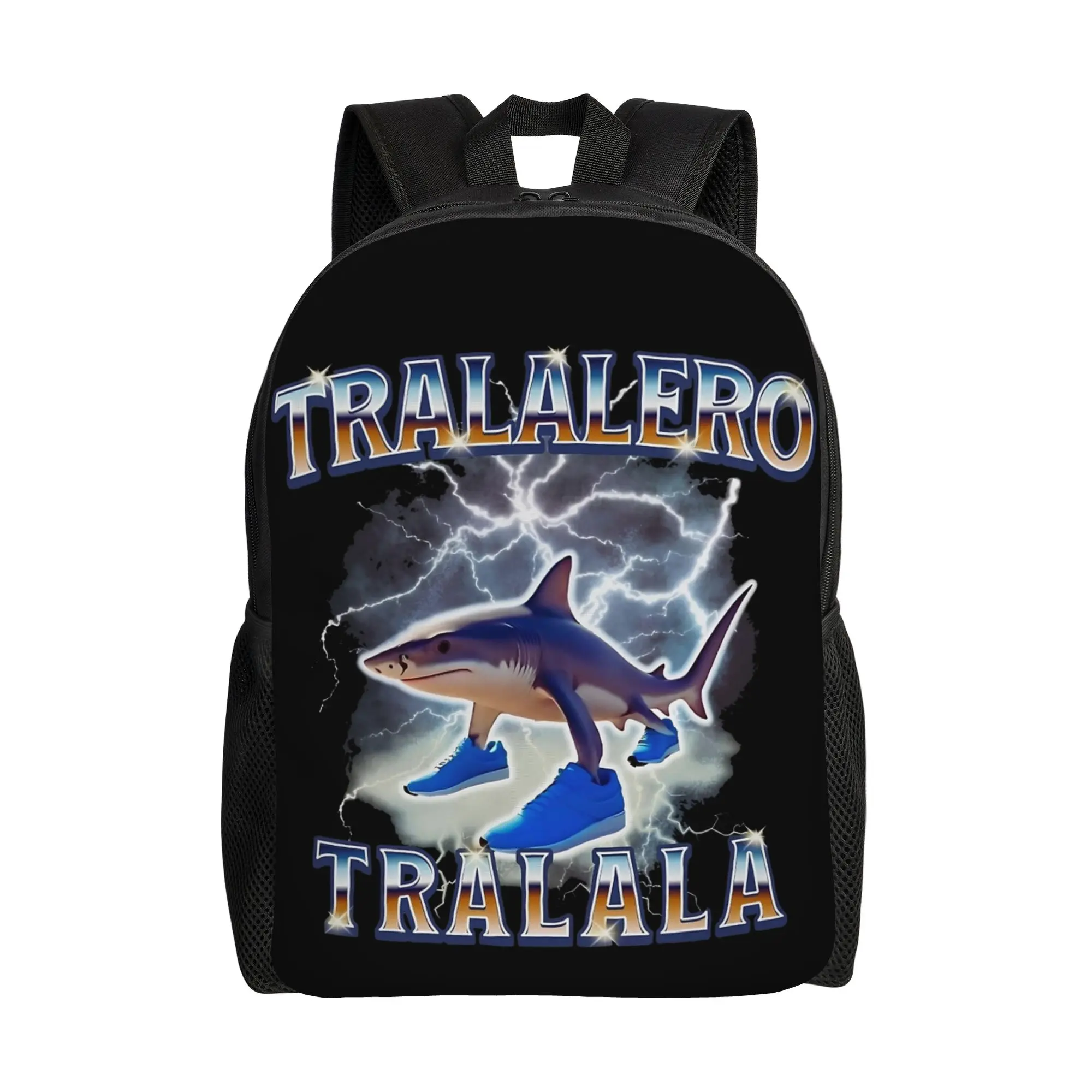 

Рюкзак Tralalero Tralala с забавным мемом и изображением акулы, для подростков, школьный, дорожный, повседневный, итальянский, с принтом Brainrot, для ноутбука, из прочной ткани, холщовый.