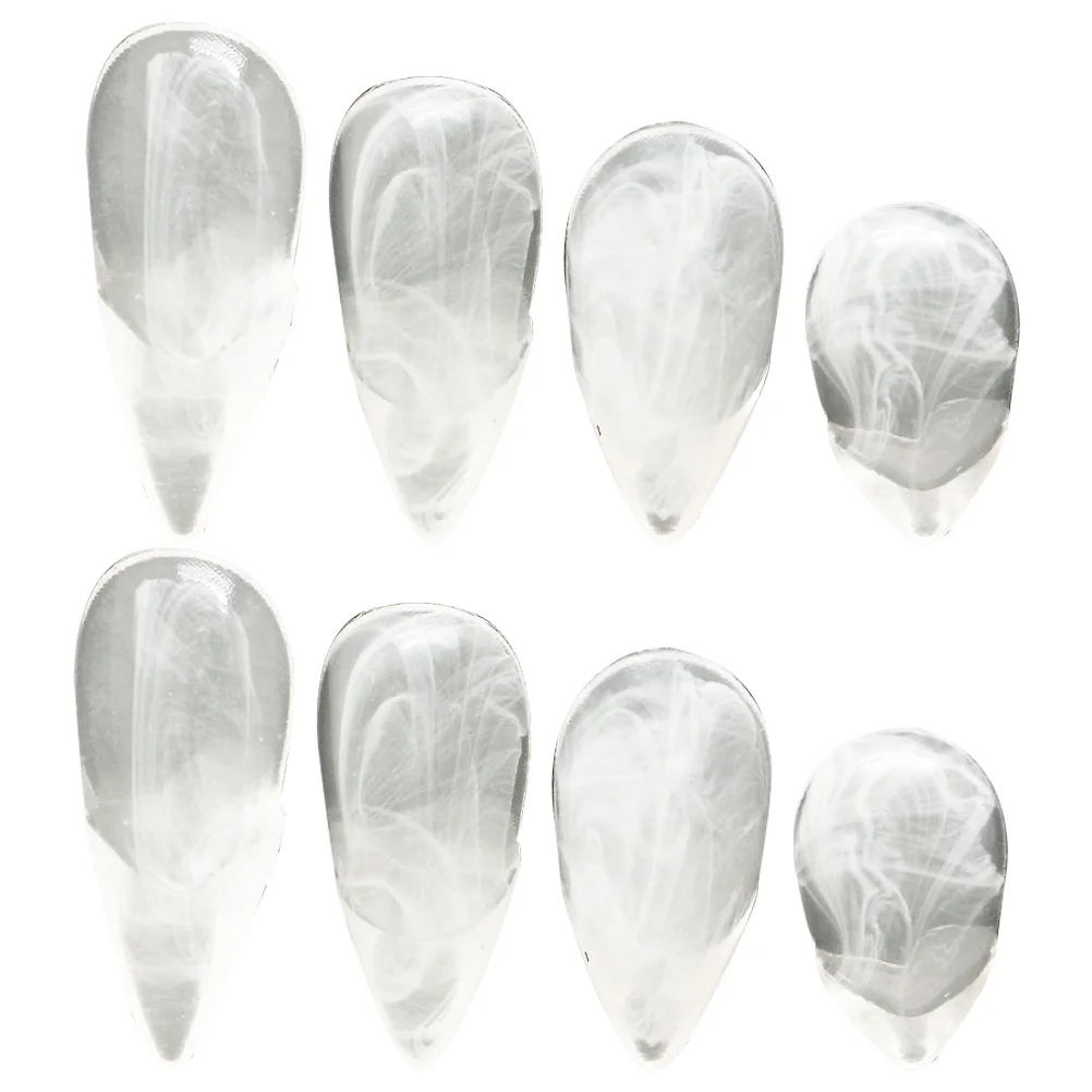 Fausses dents amusantes, accessoires de Costume d'halloween, 4 paires de crocs de Vampire en résine transparente pour fête, bal, mascarade, 13-19mm