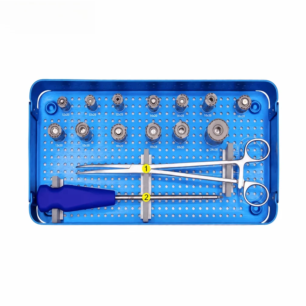 Expandable Titanium Cage Set 3001 204 Surgical Kit for Fusion Surgery