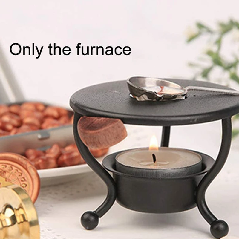 مجموعة ختم الشمع، مجموعة ختم الشمع، أداة ذوبان فرن الشمع لحفلات الزفاف، ختم مغلف الشمع - لا تشمل ملعقة