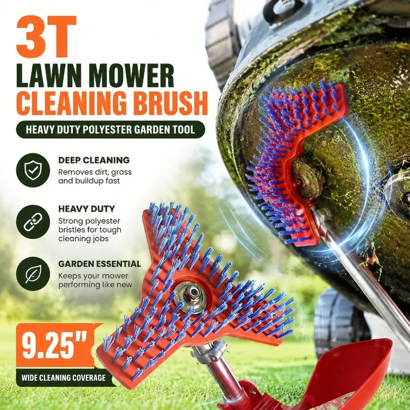 Lawn Mower Cleaning Brush Hard Bristle Road Scrub Tool Park Residential Pavement Washing Accessory Sanitation Street Surface