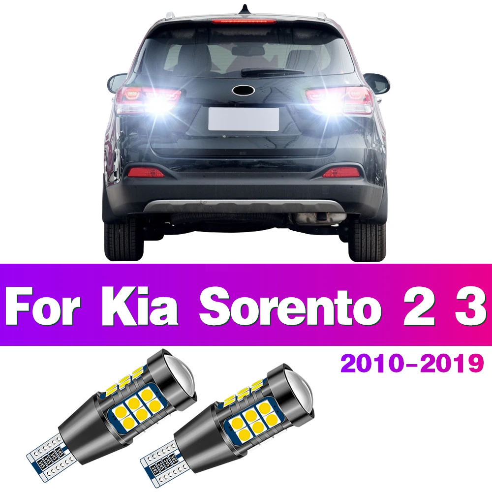 LED Car Reverse Lights T15 W16W Bulb Backup Lamp Auto Accessories For KIA Sorento 2 3 2010 2011 2012 2013 2014 2015 2016 2017 -