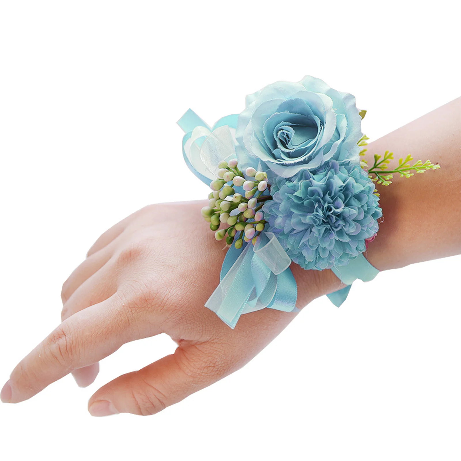 رفقاء العودة للوطن حفلة موسيقية الزهور زفاف العروس العريس وصيفات الشرف الزهور الاصطناعية المعصم الصدار زهرة