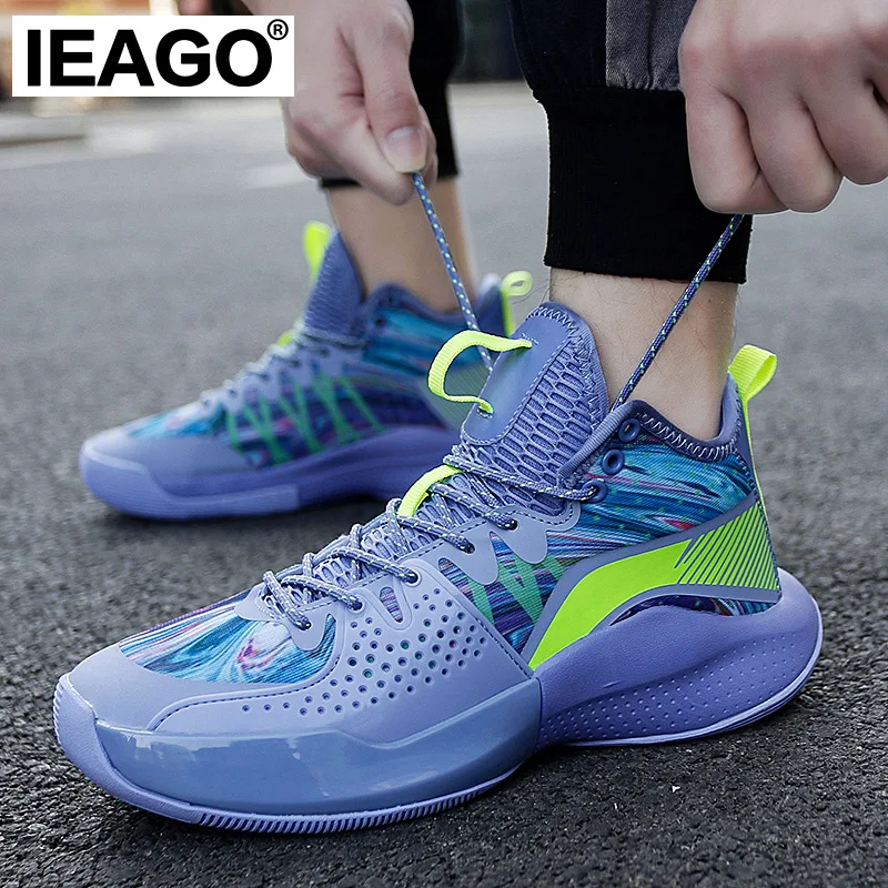 

IEAGO New Basketball Shoes for Men Women Breathable Cushion Non-Slip Outdoor Sports Shoes Gym Training