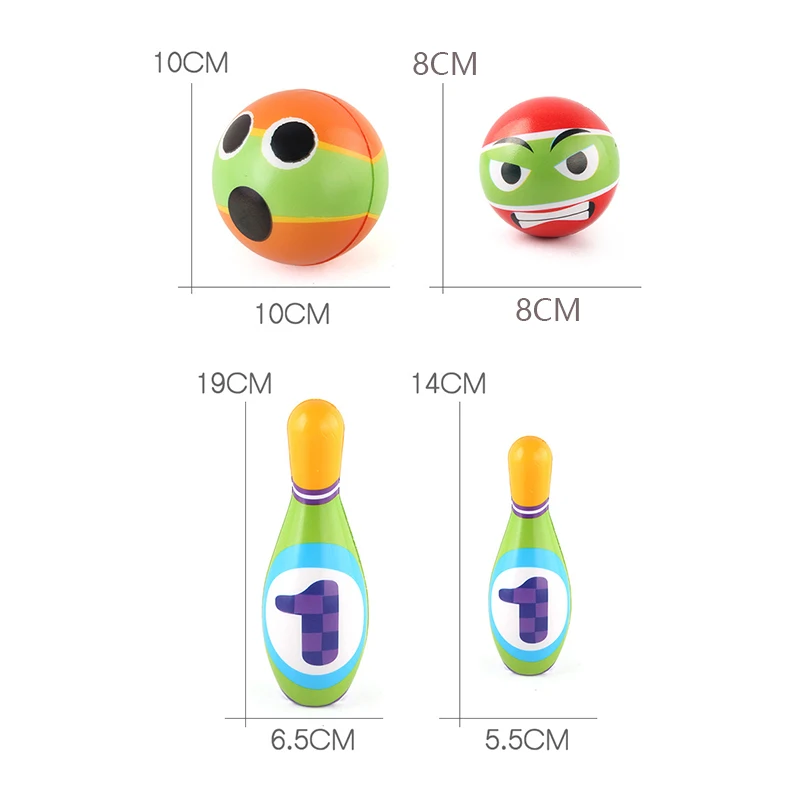 어린이 볼링 세트 장난감, 만화 숫자 패턴 공 및 핀 거터볼, 재미있는 실내 야외 스포츠, 부모-자녀 상호 작용 장난감