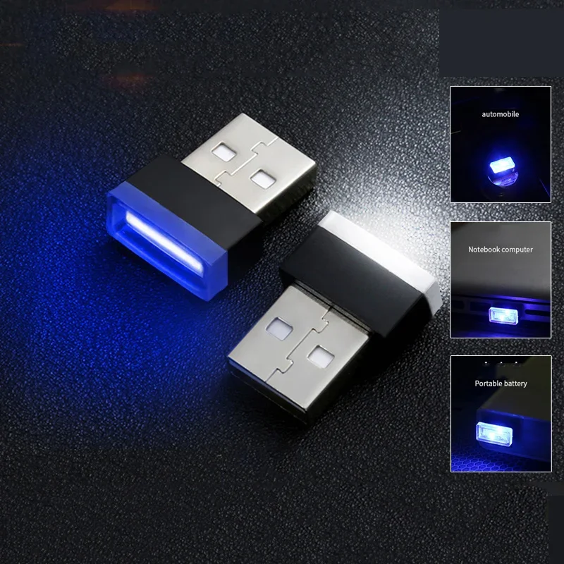 1Pc Mini USB Inner LED Car Light Auto Interior Atmosphere Light Decorative Lamp Lighting PC Auto Colorful Light Car interior