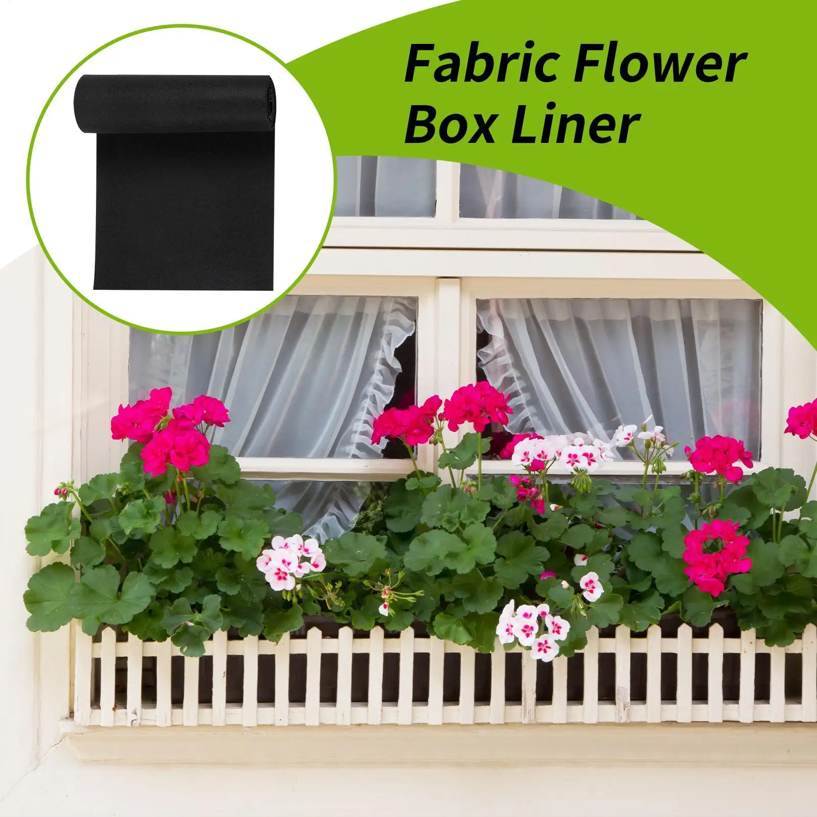 

Felt Planter Liner Roll Window Box Liners Black Moisture Retention Plant Potting Planter Sheets Replacement For Outdoor Balcony