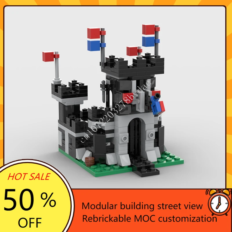 Mini Medieval Castle Collection Modular MOC Creative street view Model Building Block Architecture DIY Education Model ToyGift