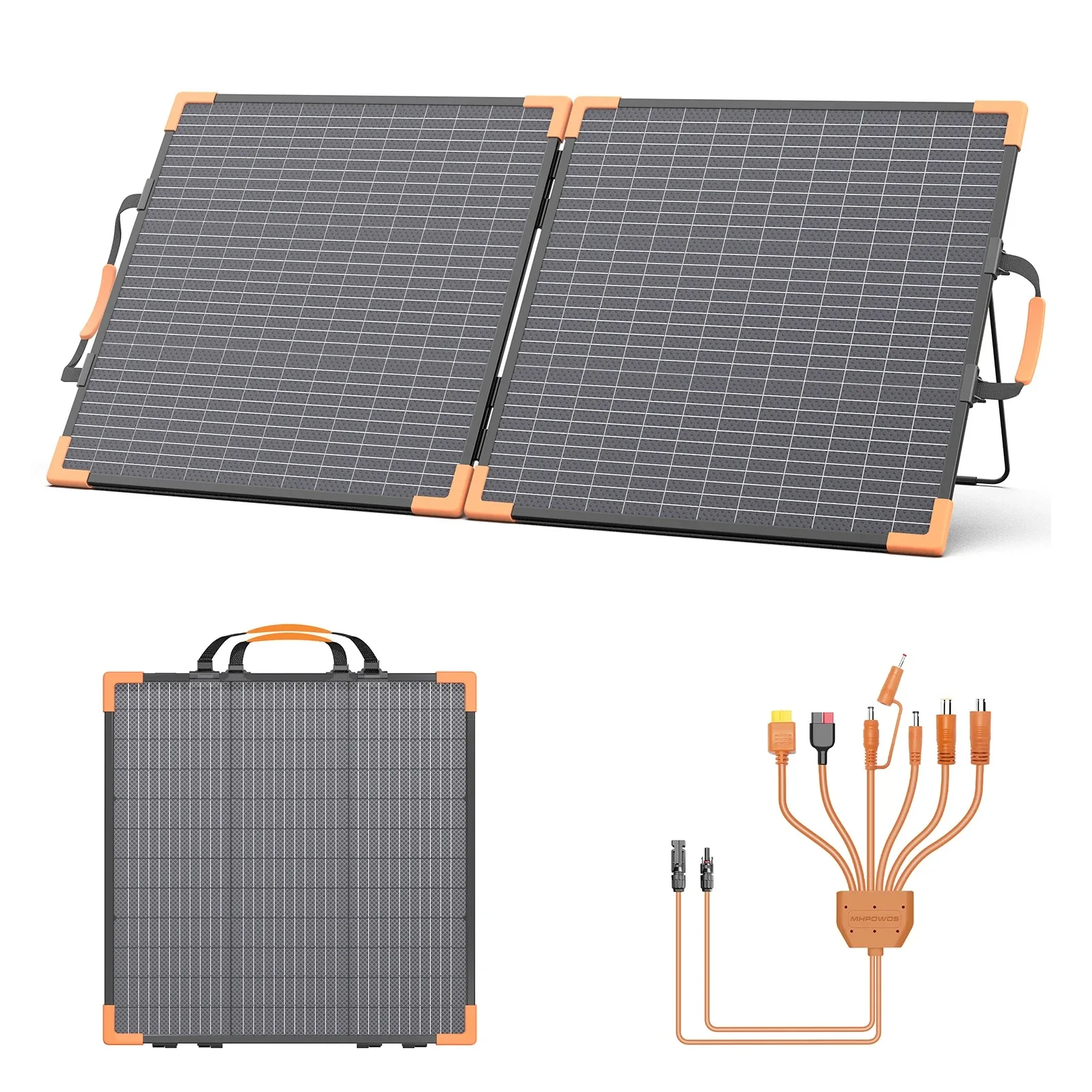 Hot Verkoop Bifacial Zonnepaneel 100 W/200 W/400 W 20 V/40 V Draagbare Opvouwbare Zonnelader Voor Generator Camping RV Boot Emergency Alo