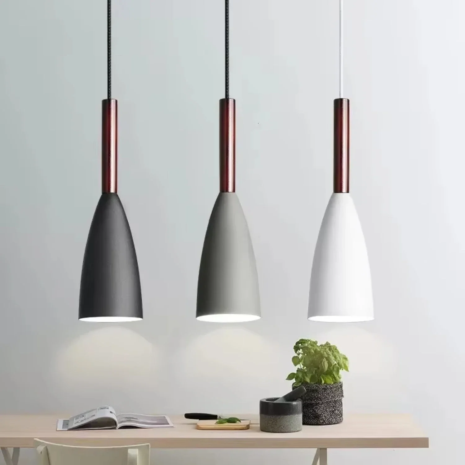 

Modern Nordic Pendant Lights Minimalist Hanging Lamps E27 Bulb Dining Bedside pendant light